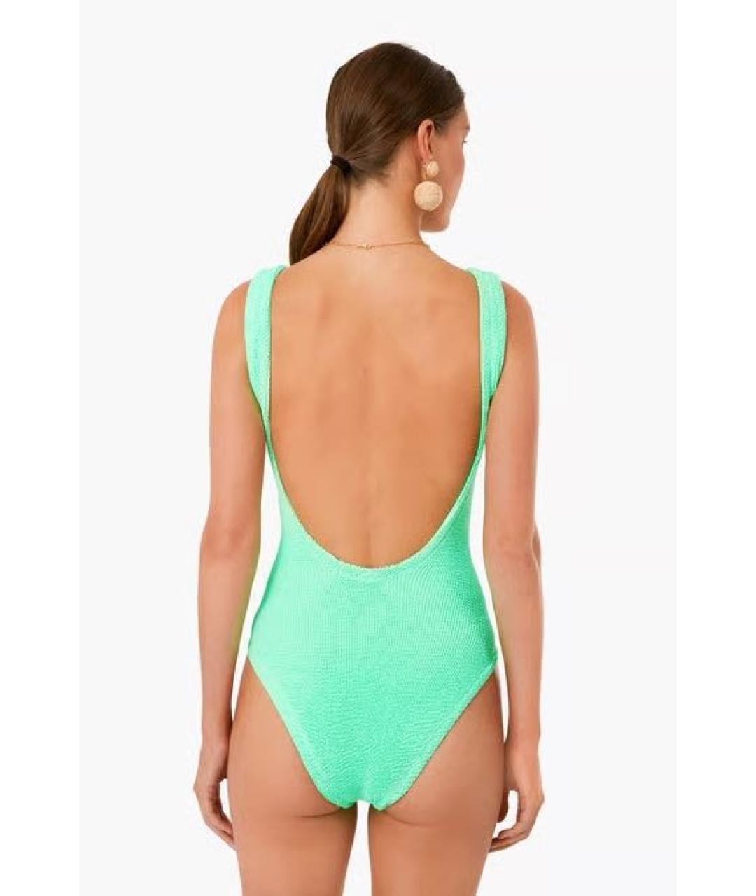 HUNZA G Салатовый купальник, фото 3