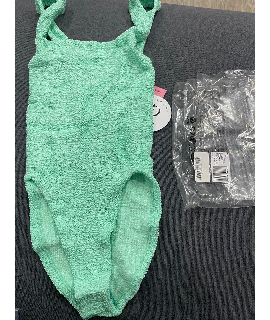 HUNZA G Салатовый купальник, фото 4