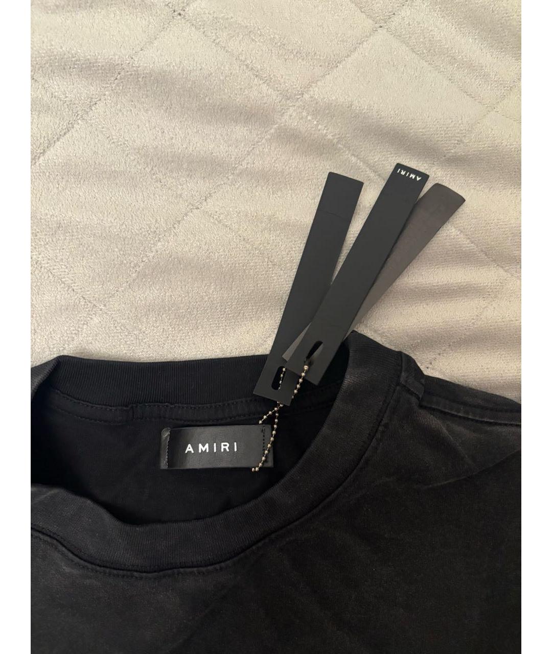 AMIRI Черная хлопковая футболка, фото 3