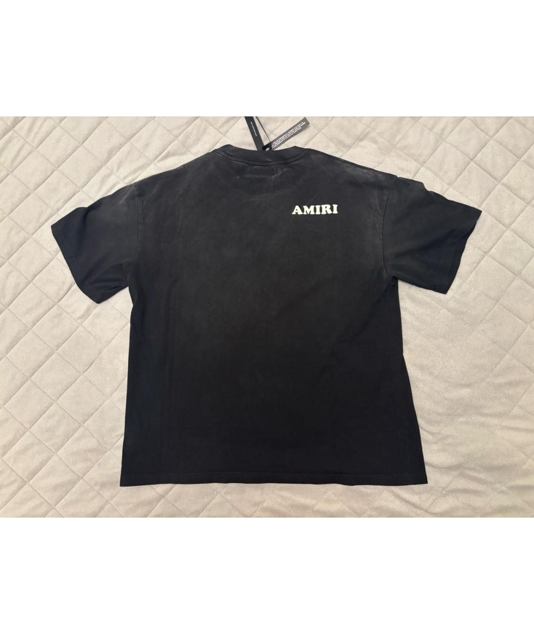 AMIRI Черная хлопковая футболка, фото 2