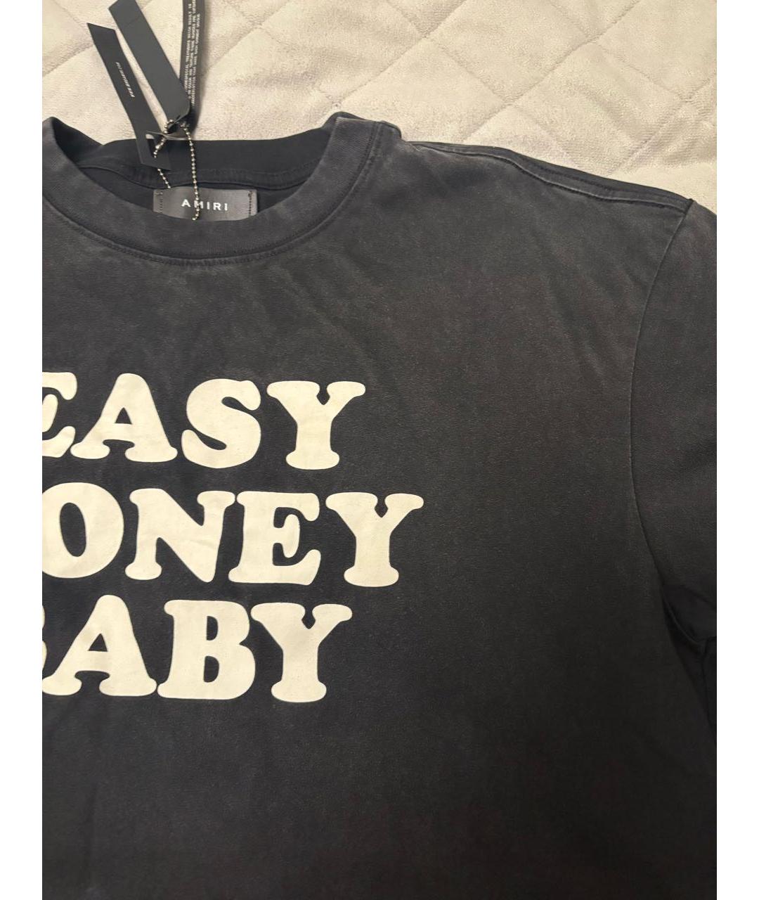 AMIRI Черная хлопковая футболка, фото 4