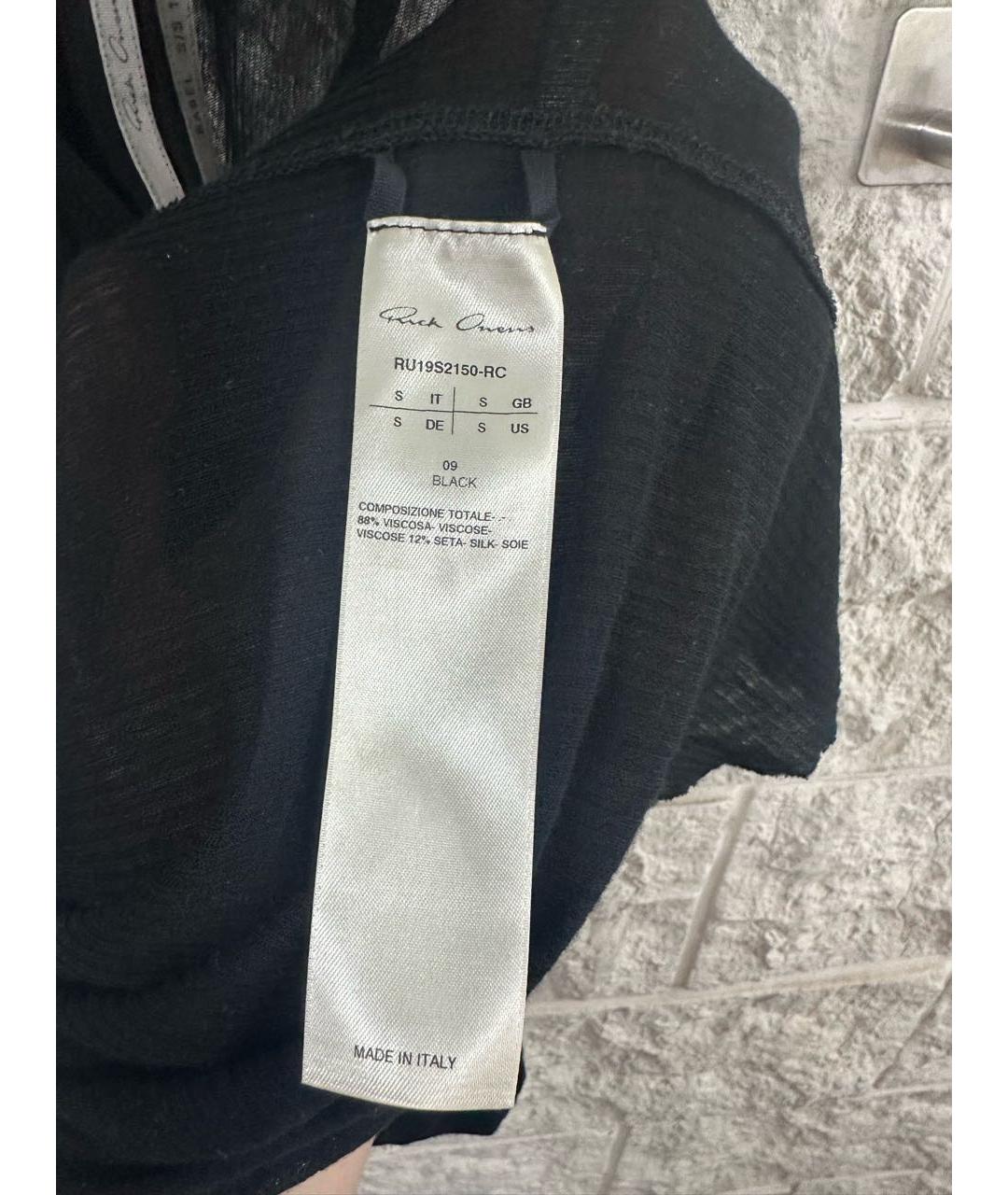 RICK OWENS Черная вискозная майка, фото 7