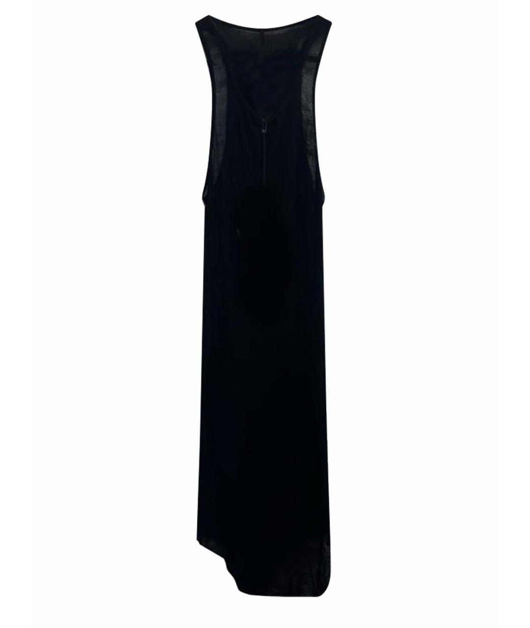 RICK OWENS Черная вискозная майка, фото 1