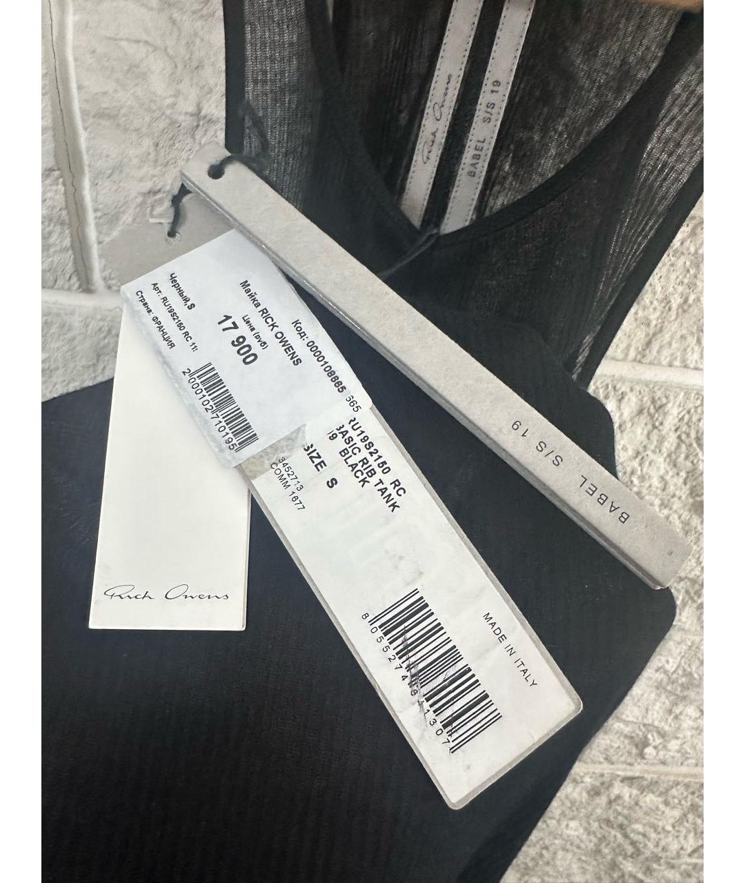 RICK OWENS Черная вискозная майка, фото 6