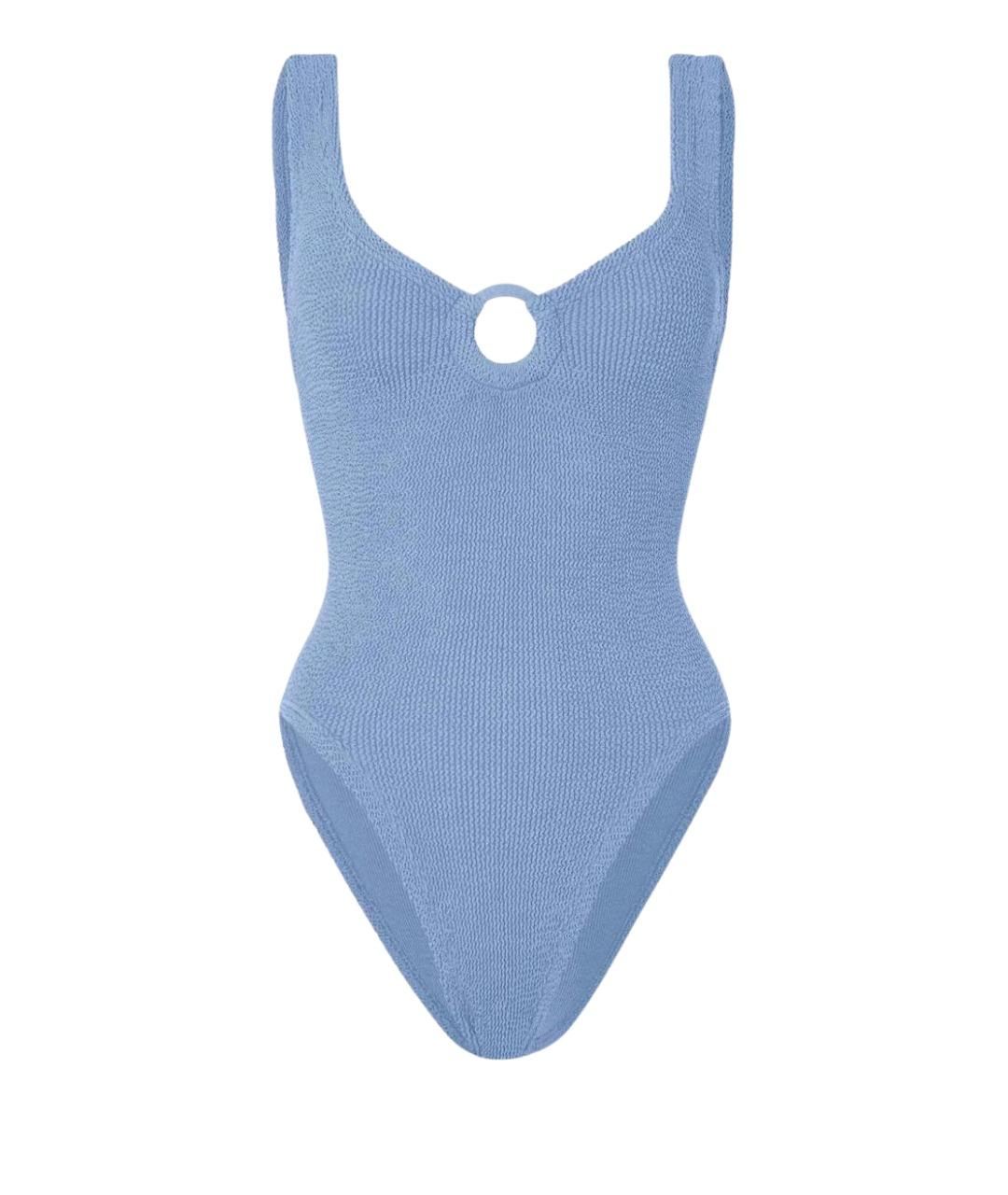 HUNZA G Голубой полиамидовый купальник, фото 1