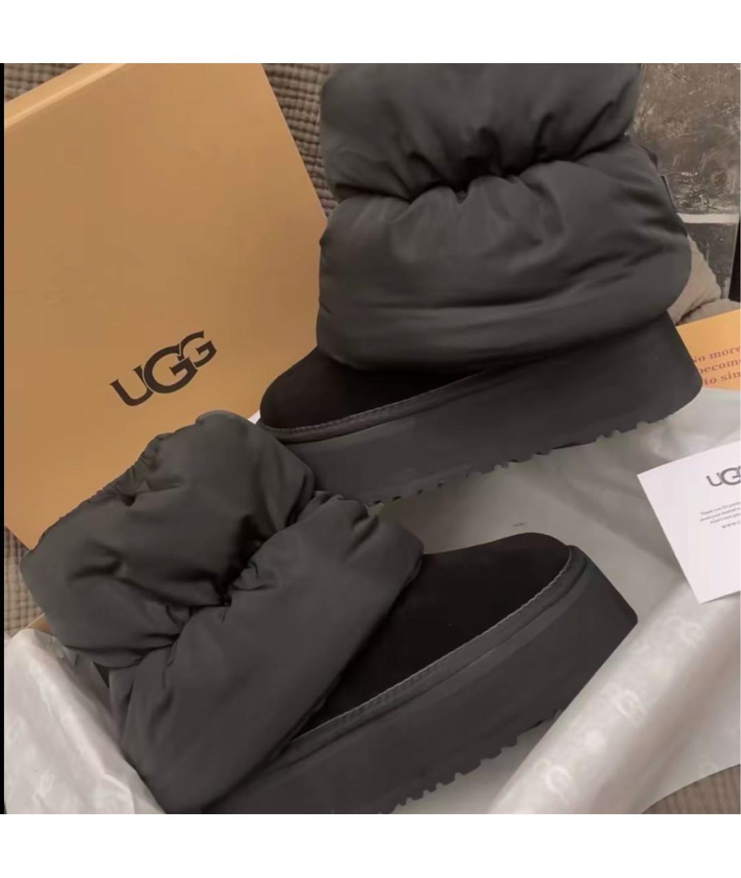 UGG AUSTRALIA Черные замшевые ботинки, фото 5