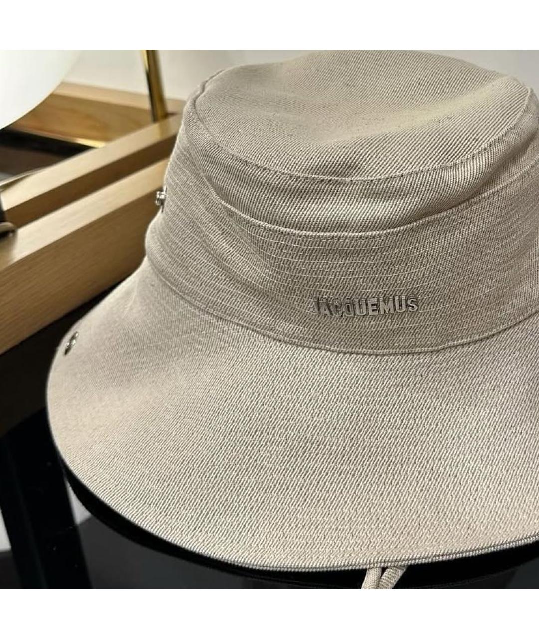 JACQUEMUS Бежевая хлопковая панама, фото 5