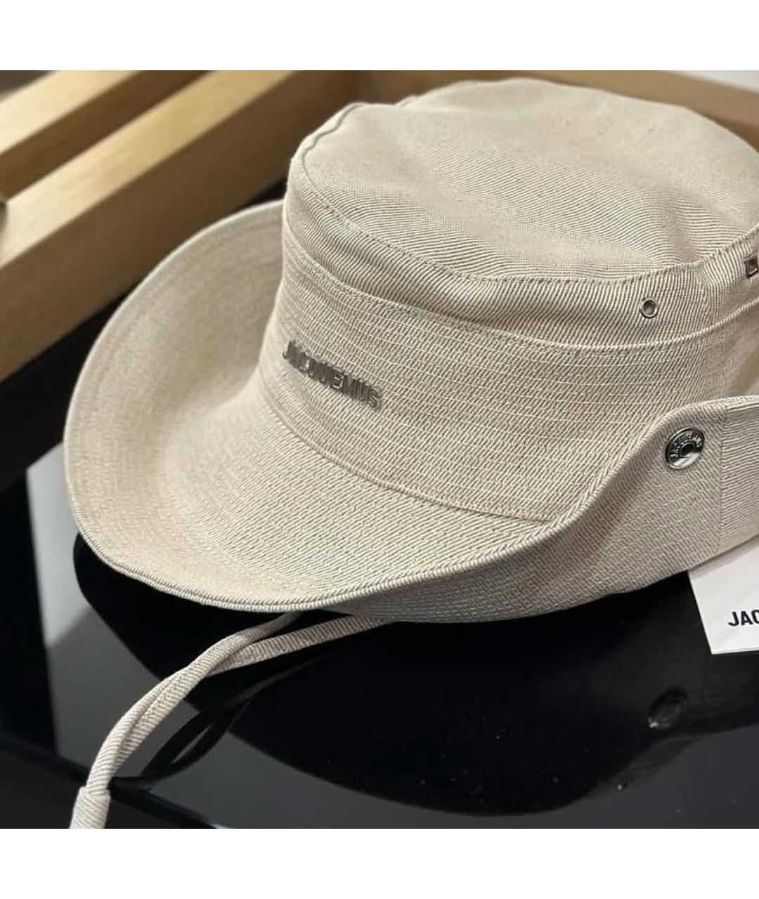 JACQUEMUS Бежевая хлопковая панама, фото 7