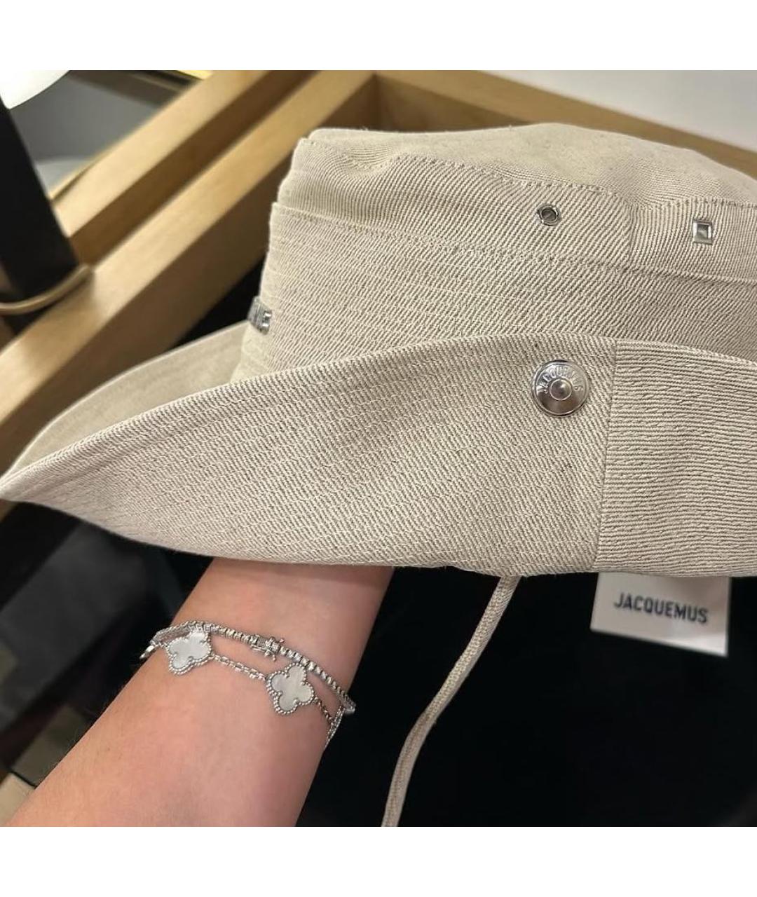 JACQUEMUS Бежевая хлопковая панама, фото 6