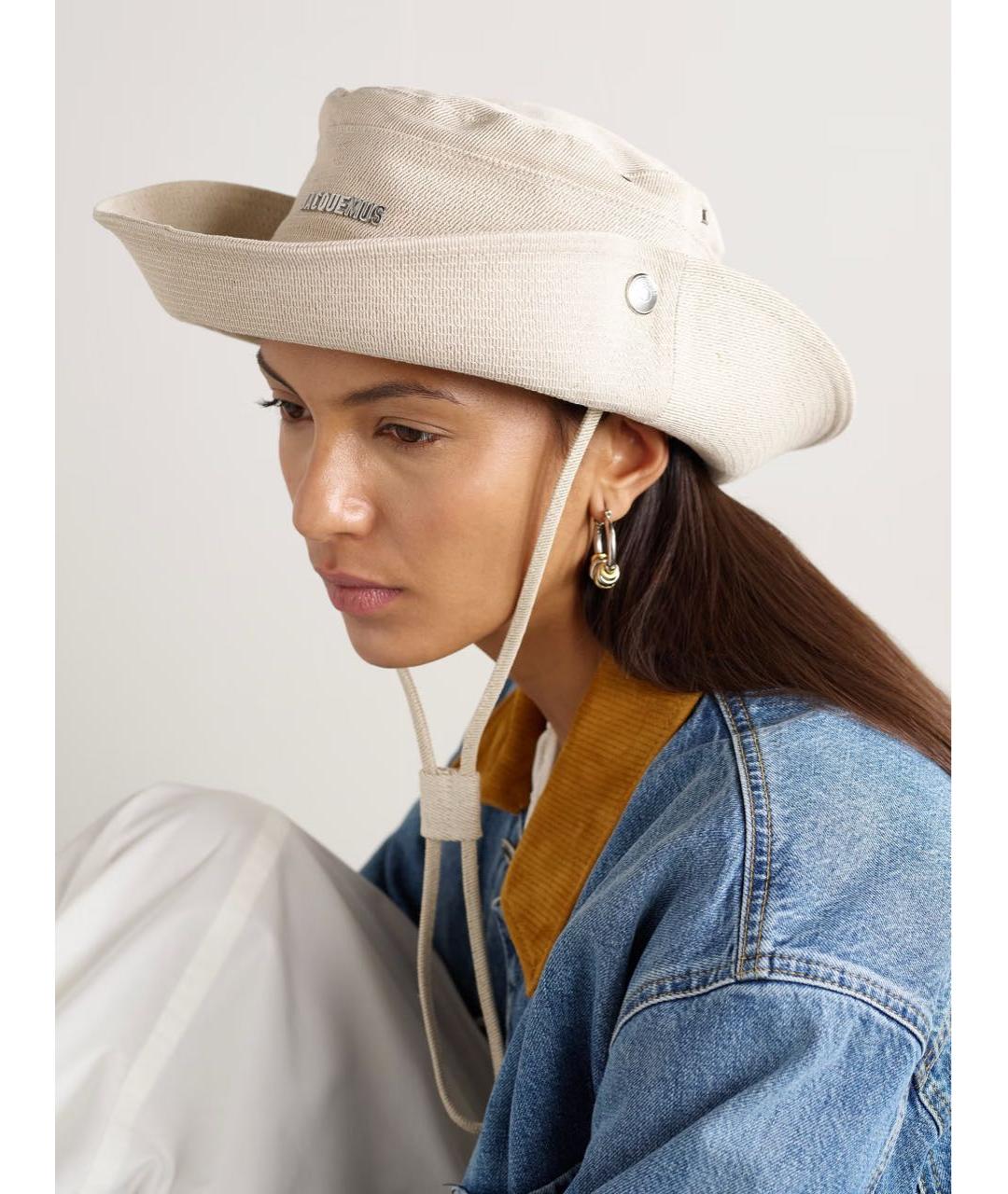 JACQUEMUS Бежевая хлопковая панама, фото 3