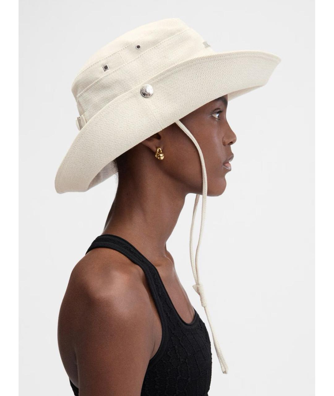 JACQUEMUS Бежевая хлопковая панама, фото 2