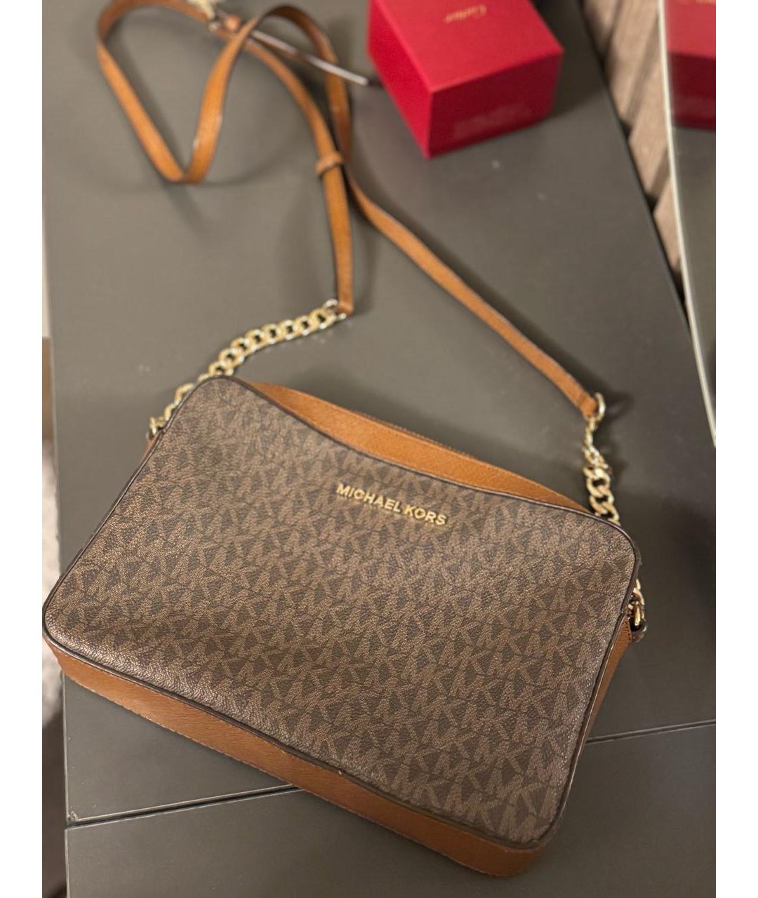 MICHAEL KORS Коричневая сумка через плечо, фото 2