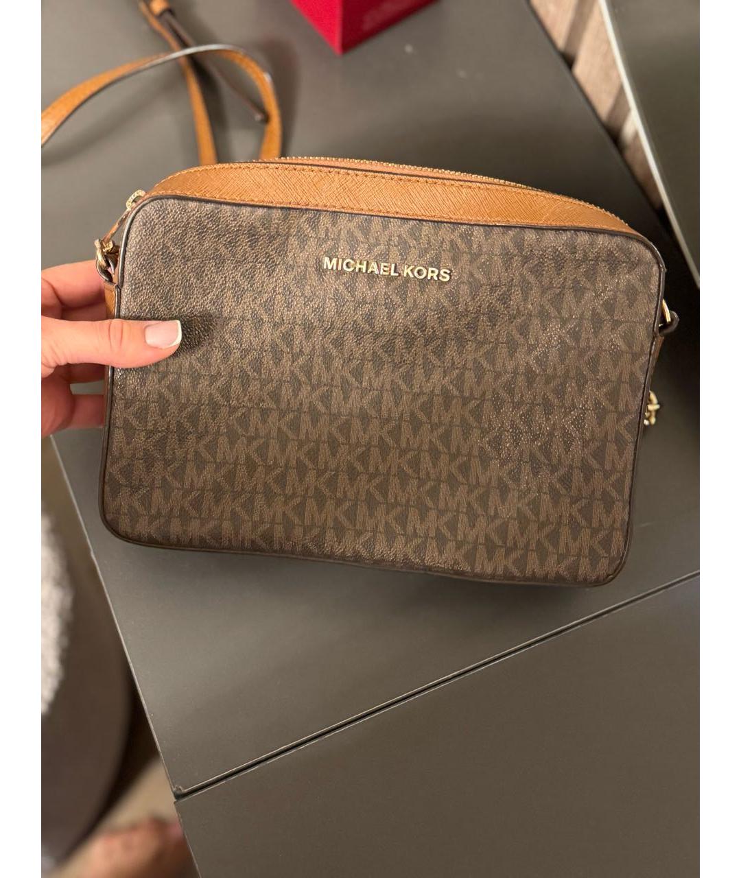 MICHAEL KORS Коричневая сумка через плечо, фото 3