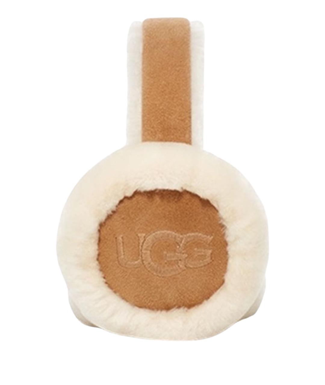 UGG AUSTRALIA Коричневые шерстяные наушники, фото 1