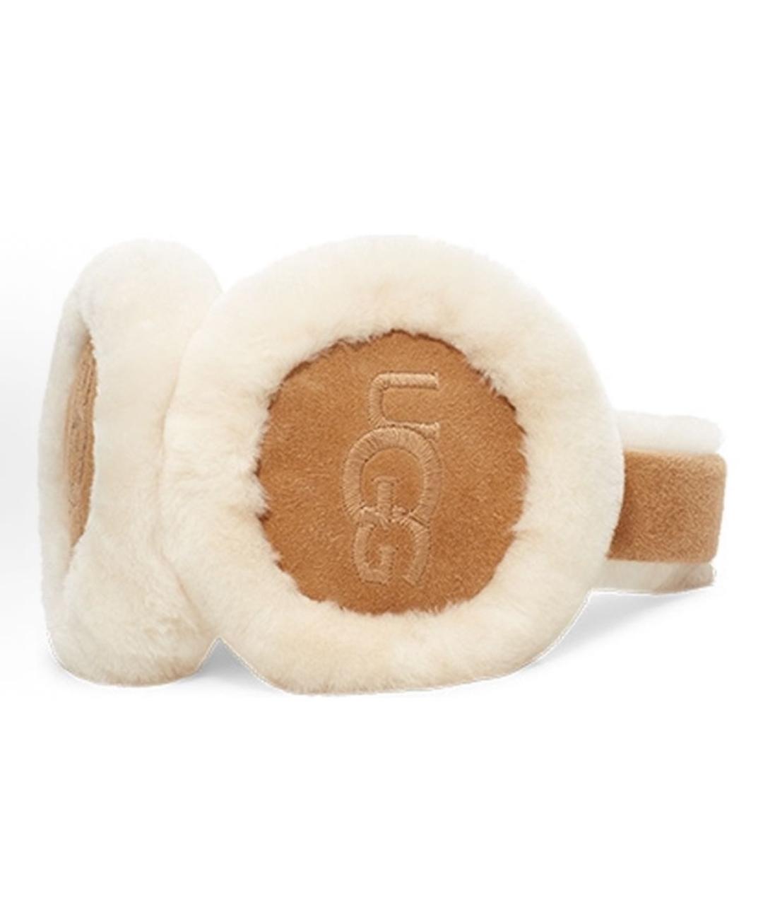 UGG AUSTRALIA Коричневые шерстяные наушники, фото 2