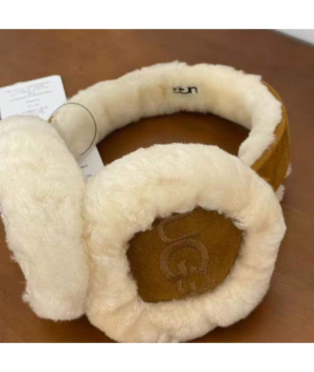 UGG AUSTRALIA Коричневые шерстяные наушники, фото 4