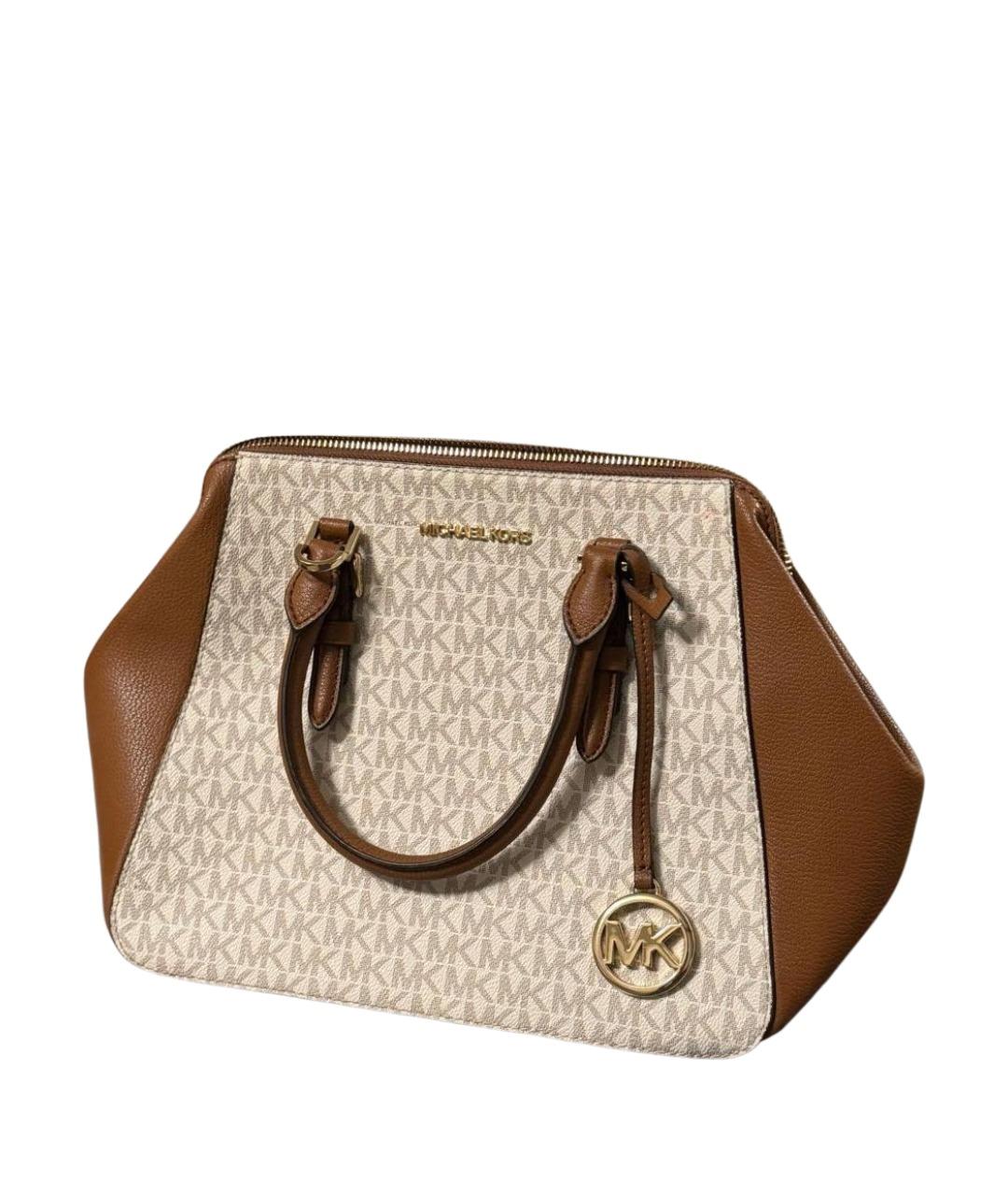 MICHAEL KORS Белая сумка тоут из искусственной кожи, фото 1