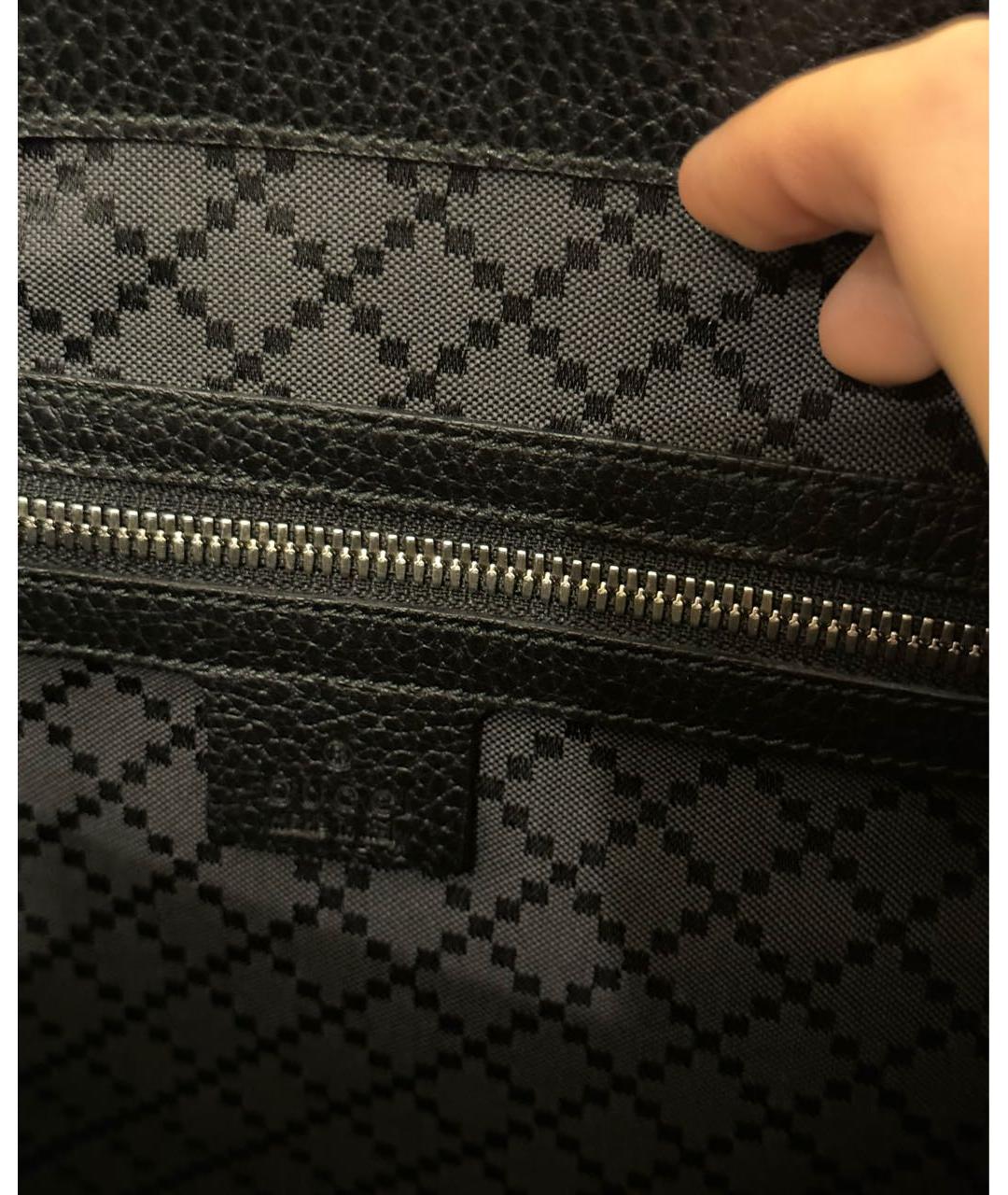 GUCCI Черный кожаный рюкзак, фото 5