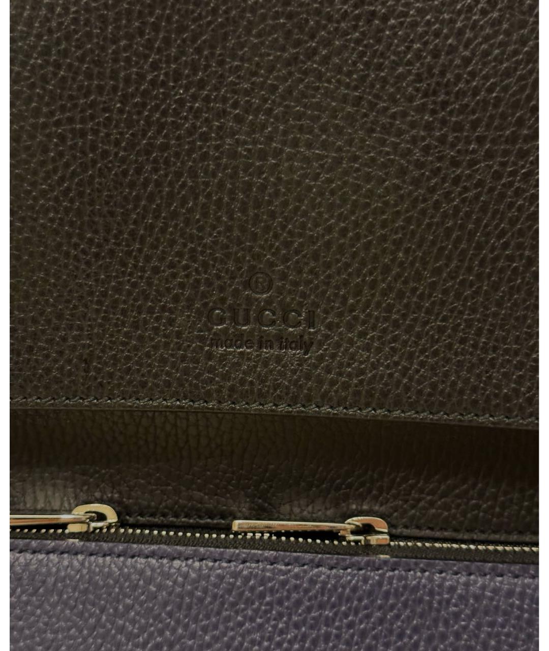 GUCCI Черный кожаный рюкзак, фото 3