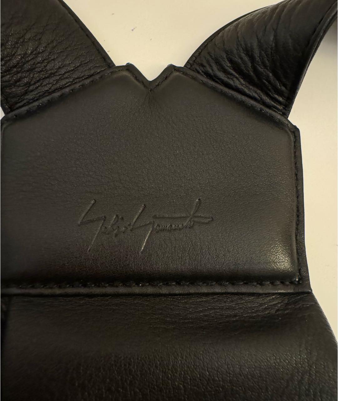 YOHJI YAMAMOTO Черный кожаный рюкзак, фото 5