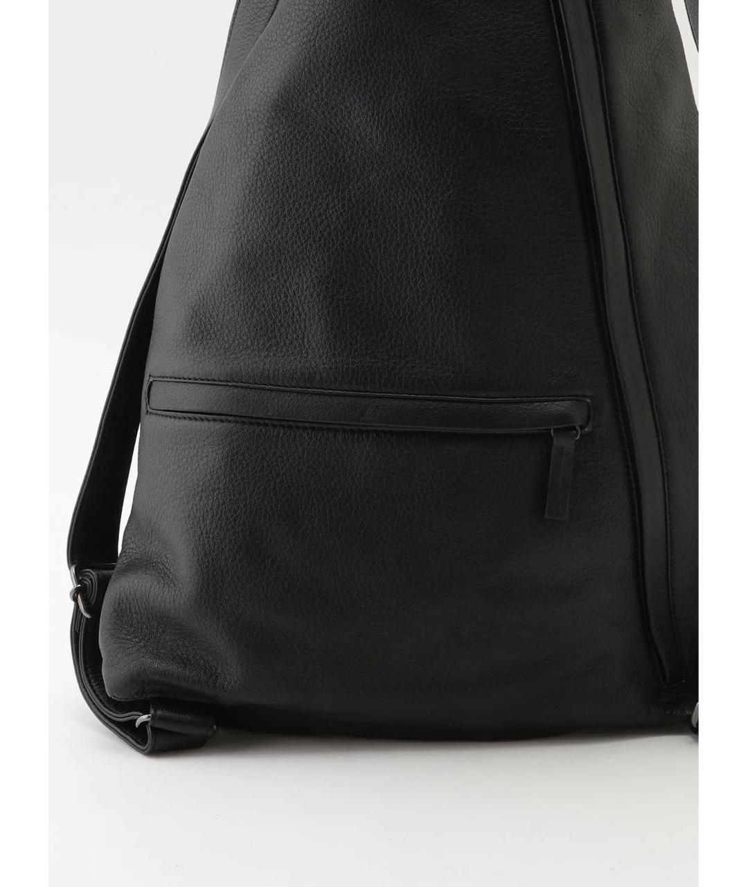 YOHJI YAMAMOTO Черный кожаный рюкзак, фото 8