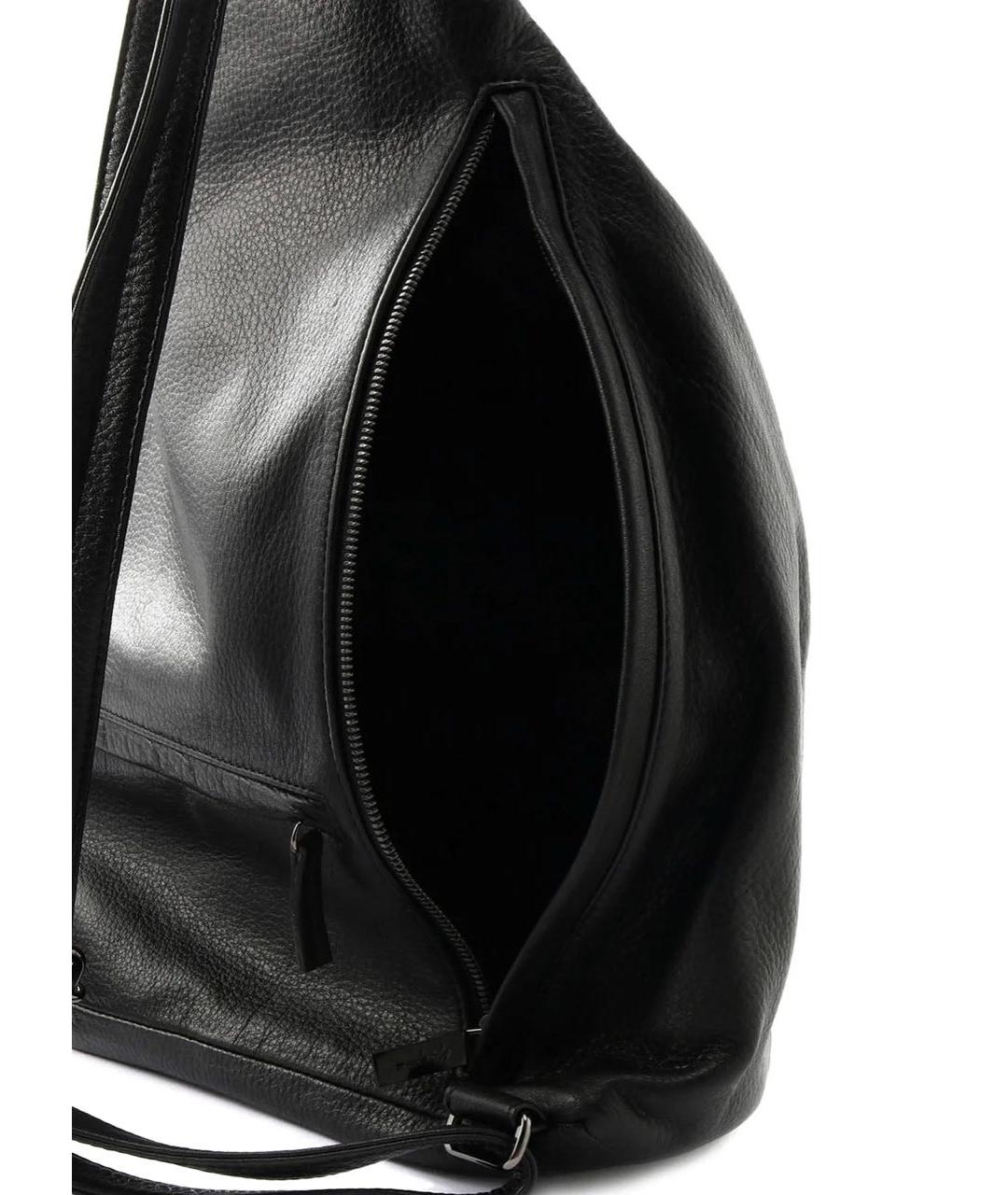 YOHJI YAMAMOTO Черный кожаный рюкзак, фото 7