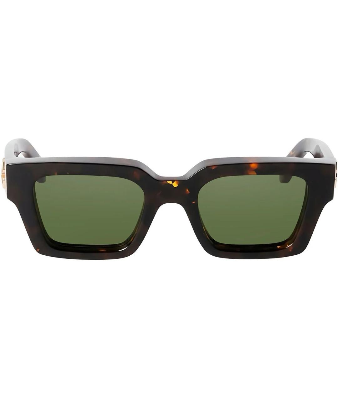 OFF-WHITE Зеленые пластиковые солнцезащитные очки, фото 1