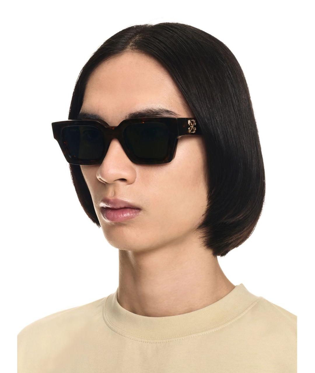 OFF-WHITE Зеленые пластиковые солнцезащитные очки, фото 2