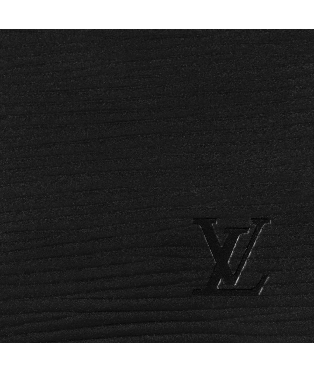 LOUIS VUITTON Черный кожаный кошелек, фото 5