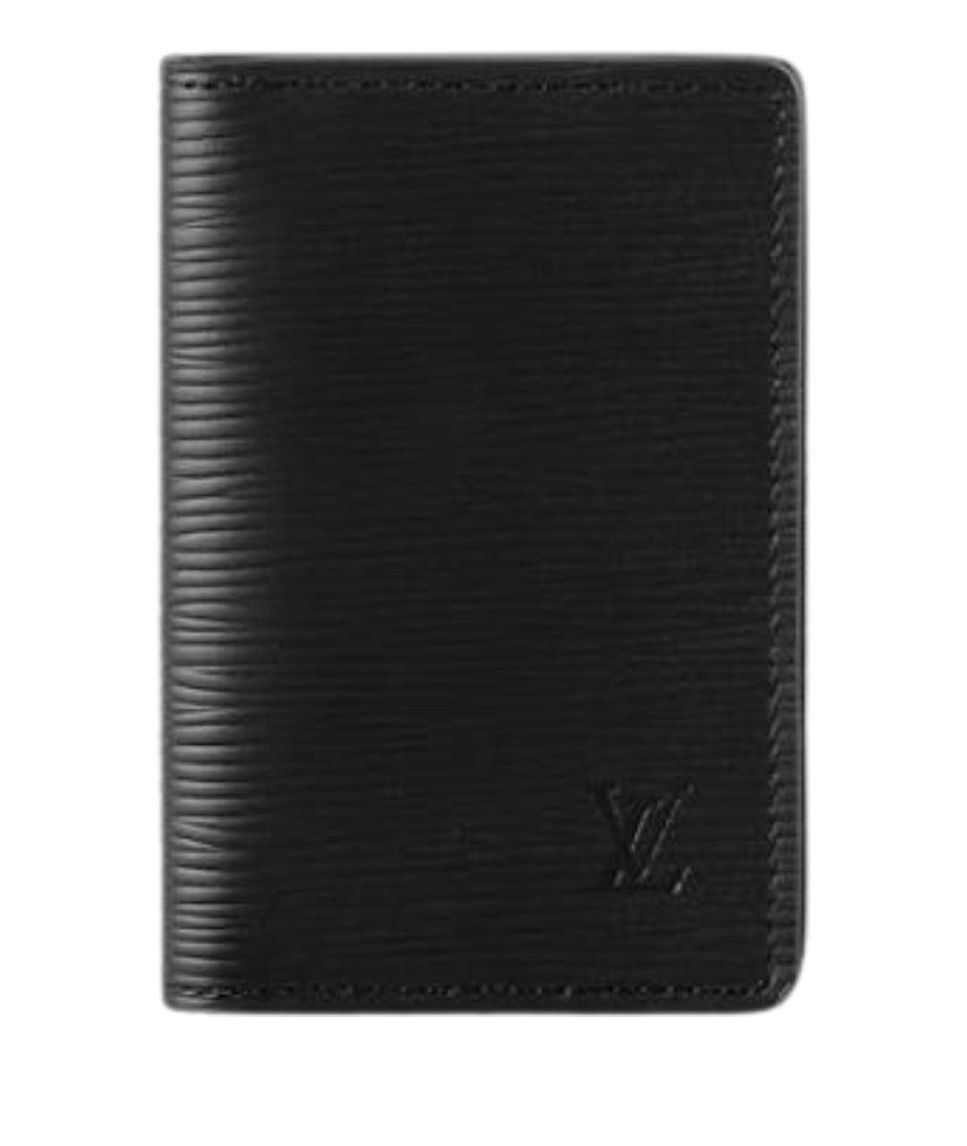 LOUIS VUITTON Черный кожаный кошелек, фото 1