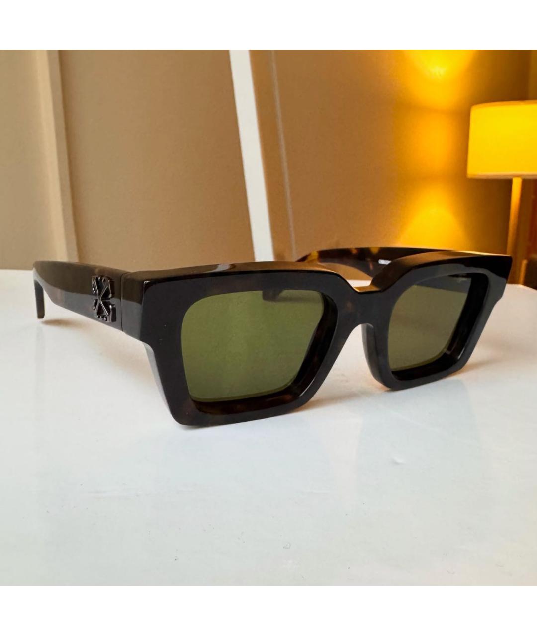 OFF-WHITE Зеленые пластиковые солнцезащитные очки, фото 3