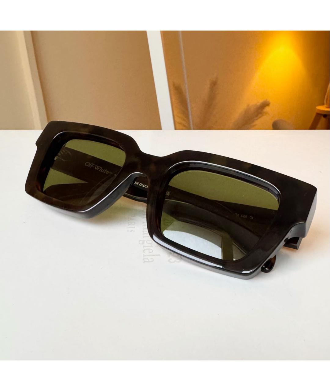OFF-WHITE Зеленые пластиковые солнцезащитные очки, фото 4