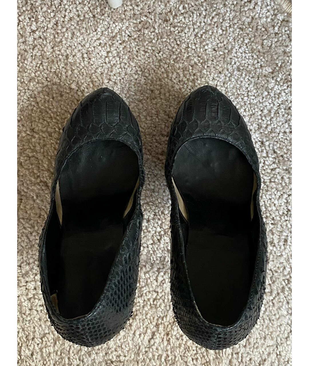 Y'S Черные туфли из экзотической кожи, фото 3
