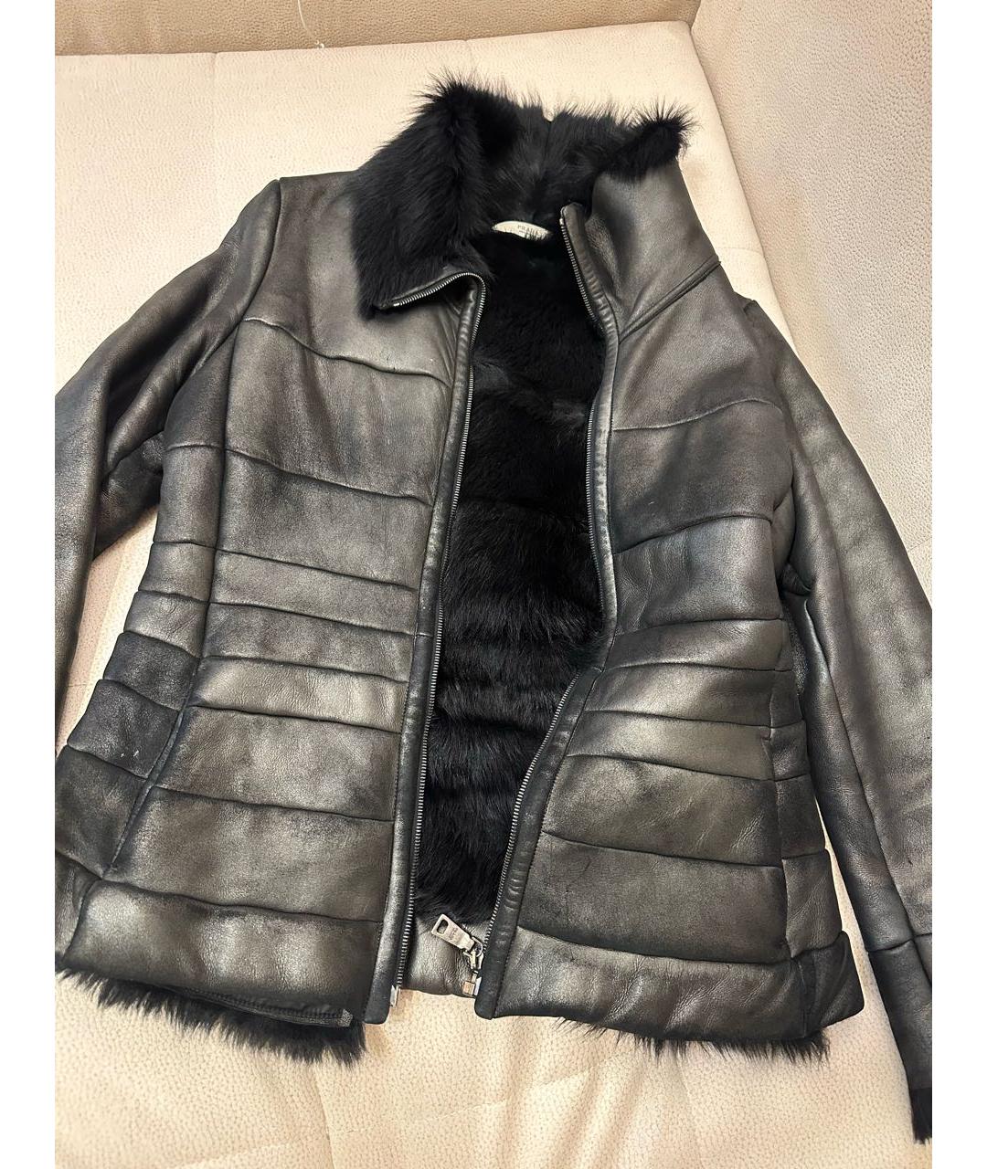 PRADA Черная замшевая дубленка, фото 3