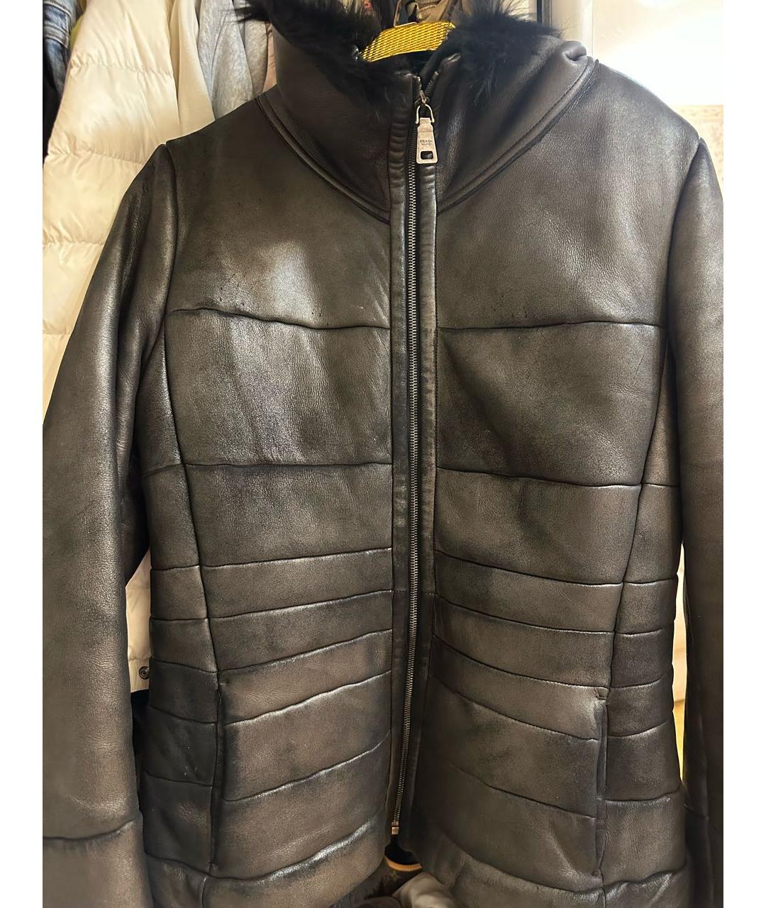 PRADA Черная замшевая дубленка, фото 5