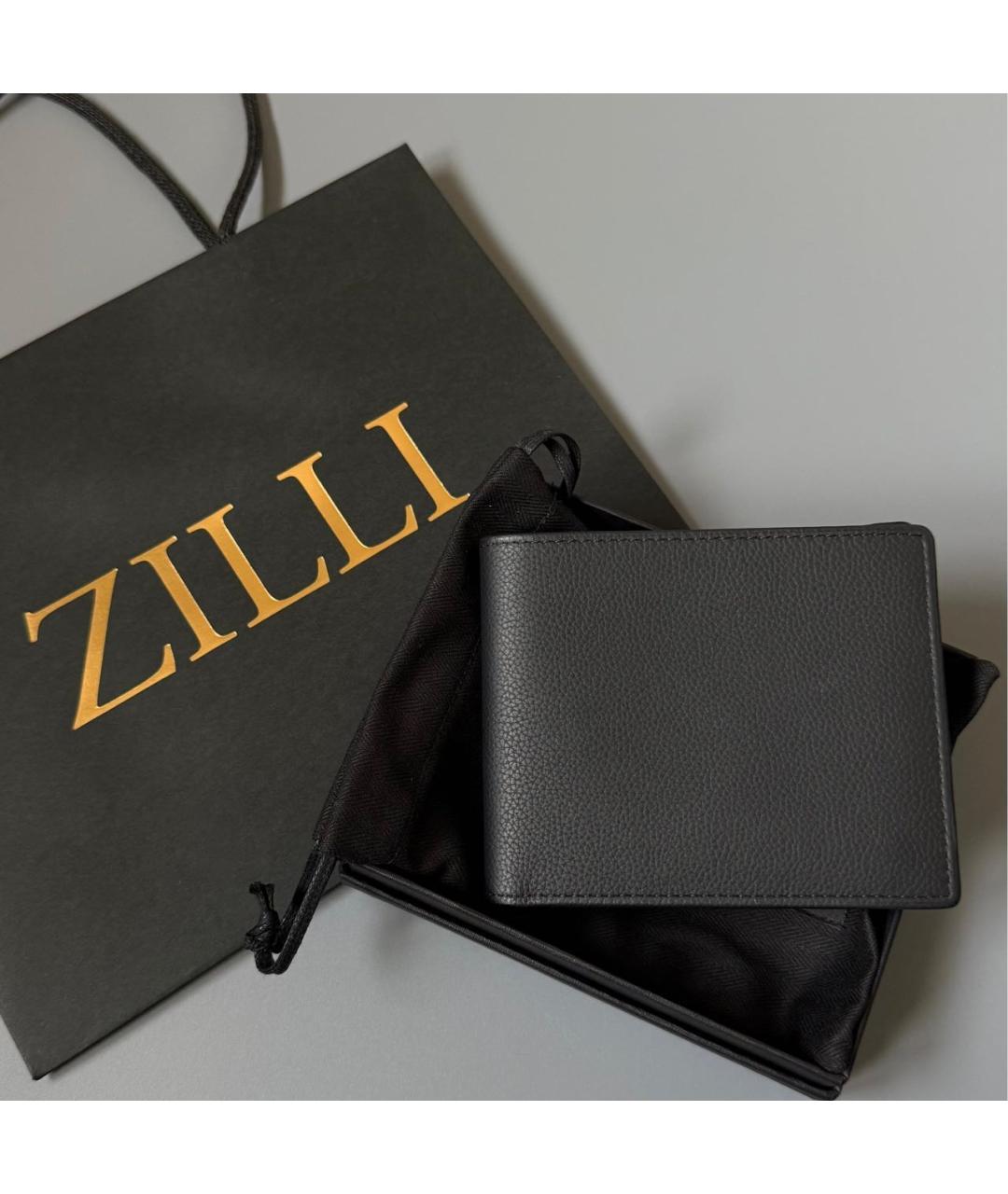 ZILLI Черный кожаный кошелек, фото 2