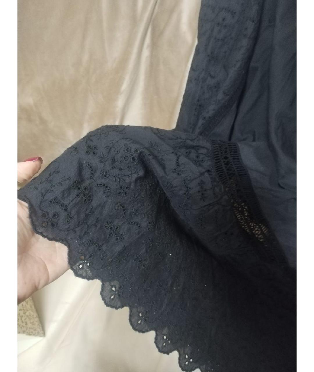 ERMANNO SCERVINO Черная хлопковая юбка макси, фото 4