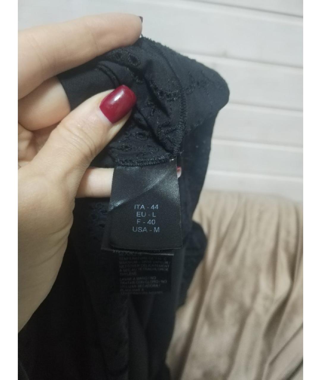 ERMANNO SCERVINO Черная хлопковая юбка макси, фото 6