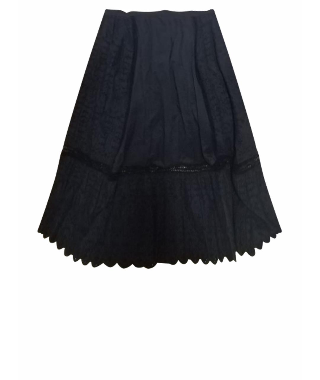 ERMANNO SCERVINO Черная хлопковая юбка макси, фото 1