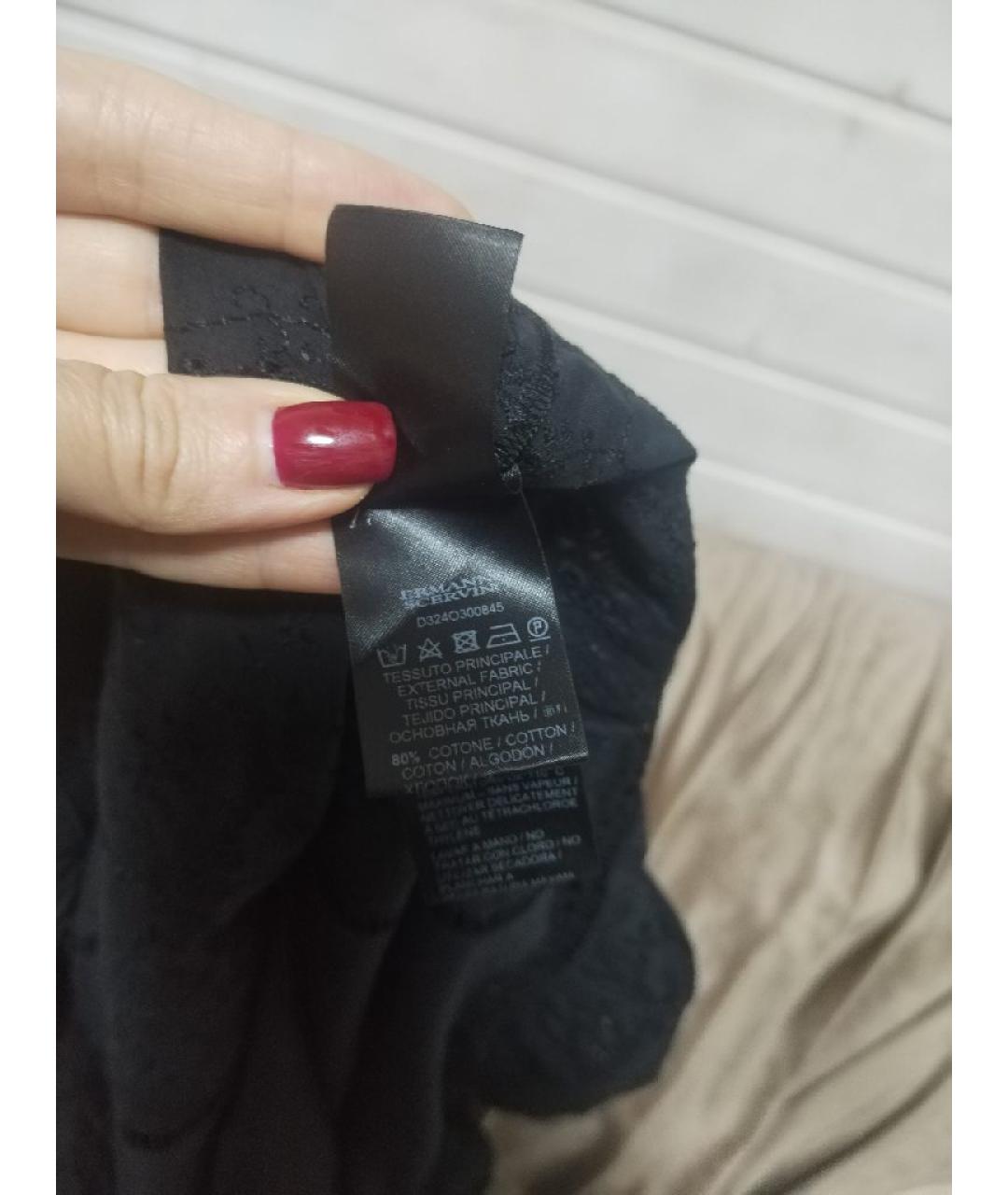 ERMANNO SCERVINO Черная хлопковая юбка макси, фото 8