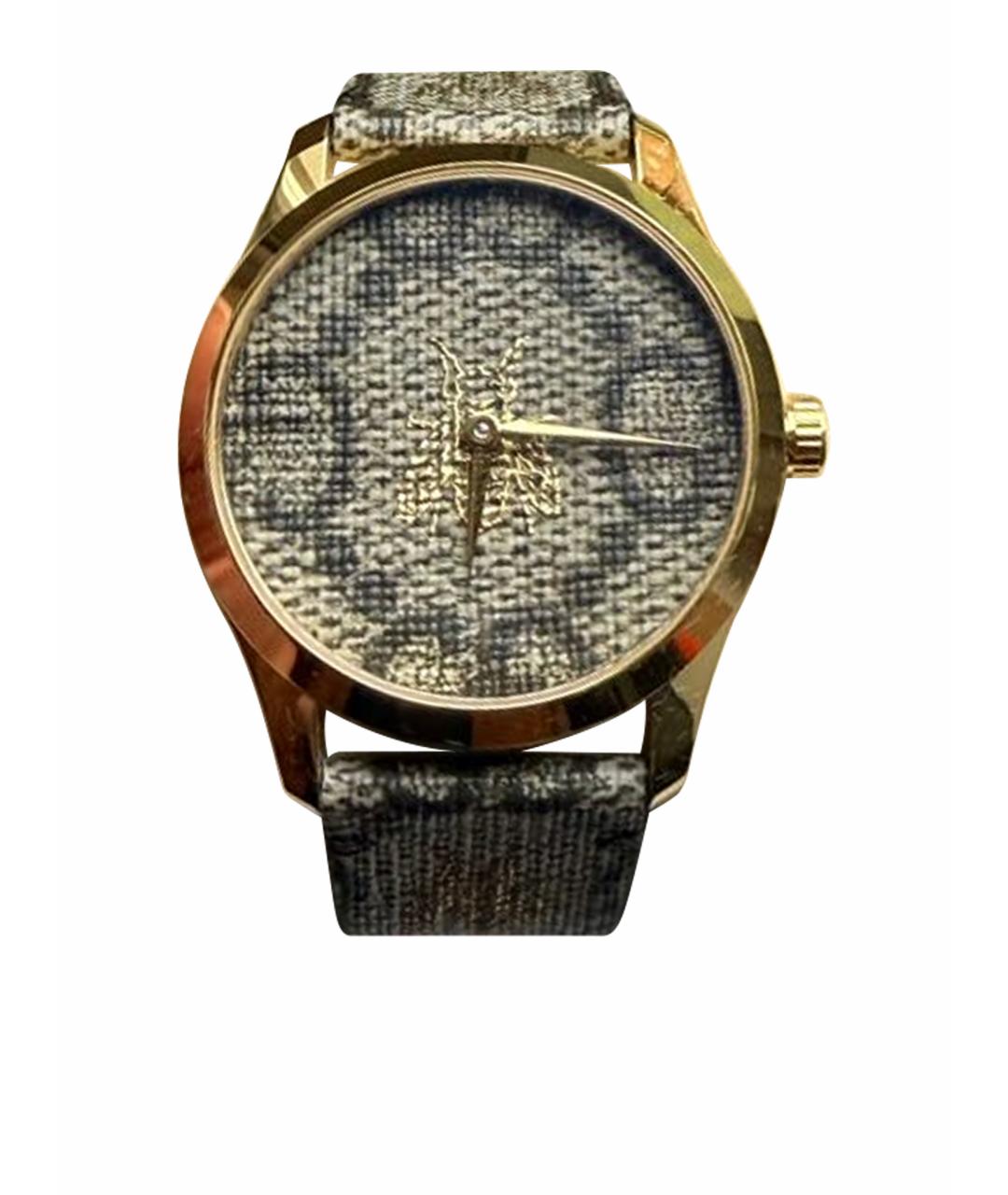 GUCCI Коричневые кожаные часы, фото 1