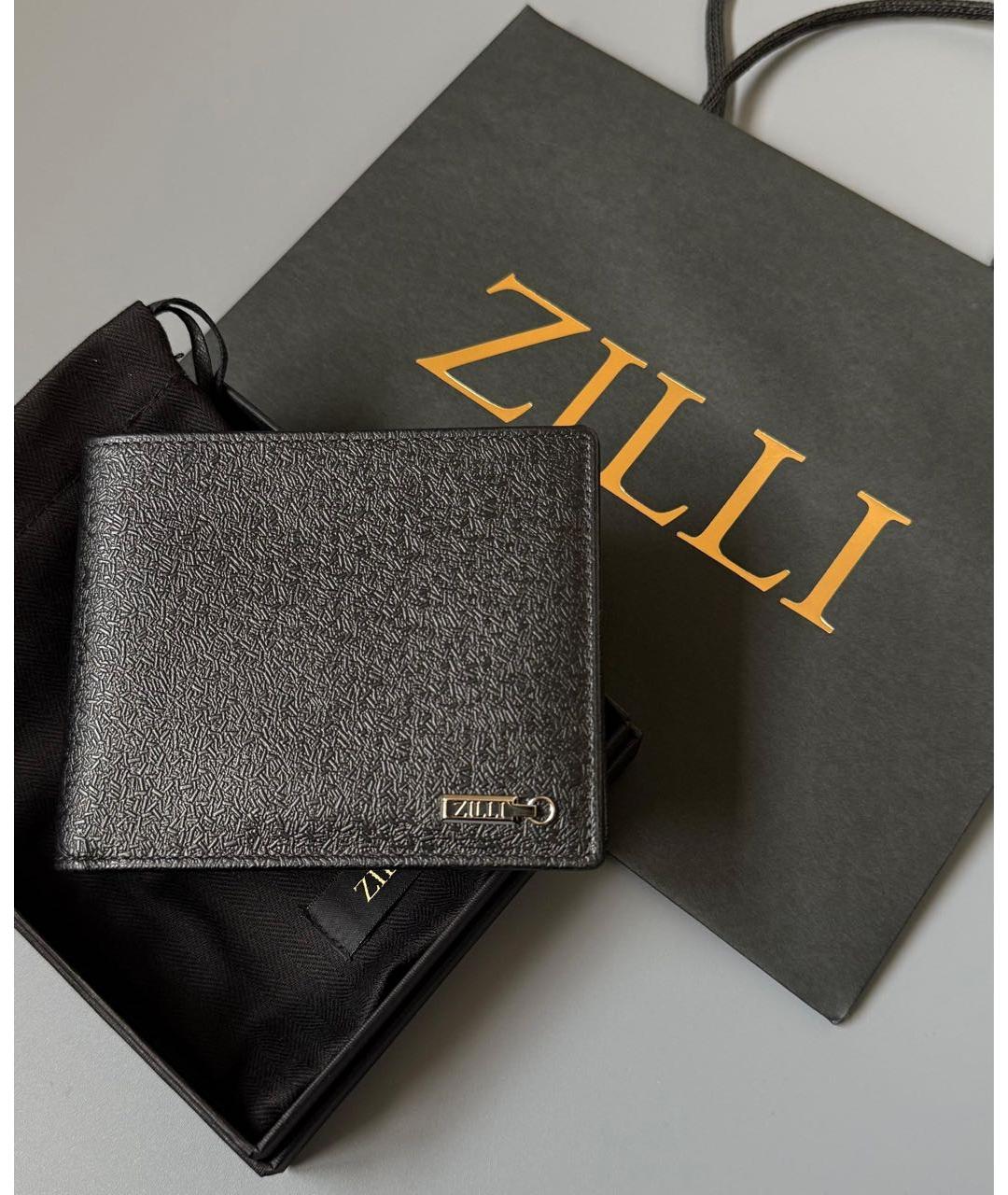 ZILLI Черный кожаный кошелек, фото 3