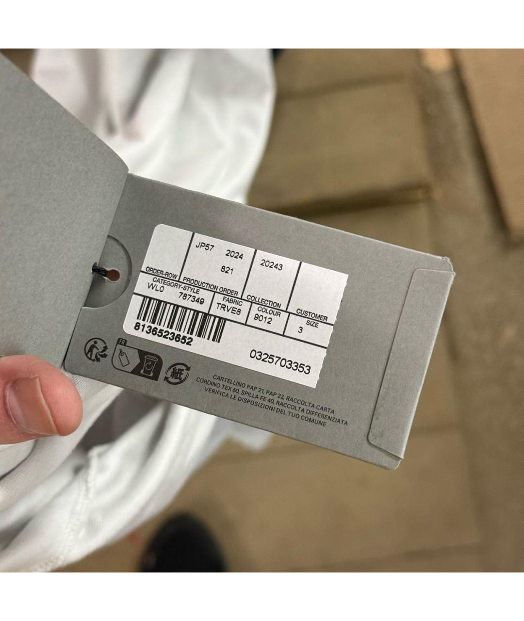 BALENCIAGA Белая хлопковая футболка, фото 3