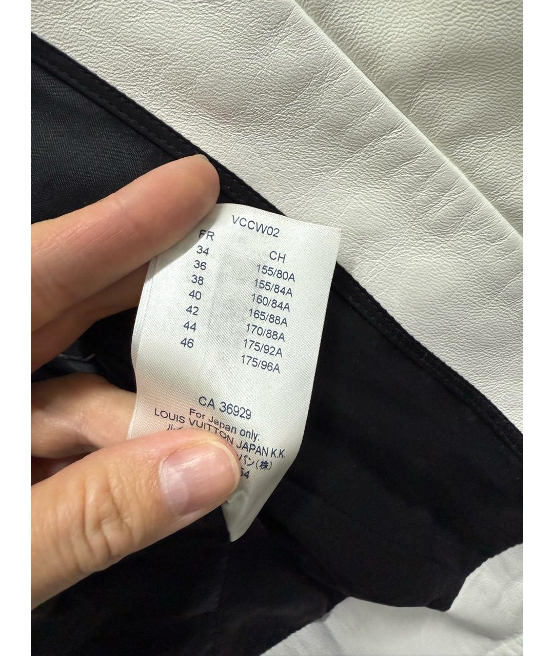 LOUIS VUITTON Белая кожаная куртка, фото 4