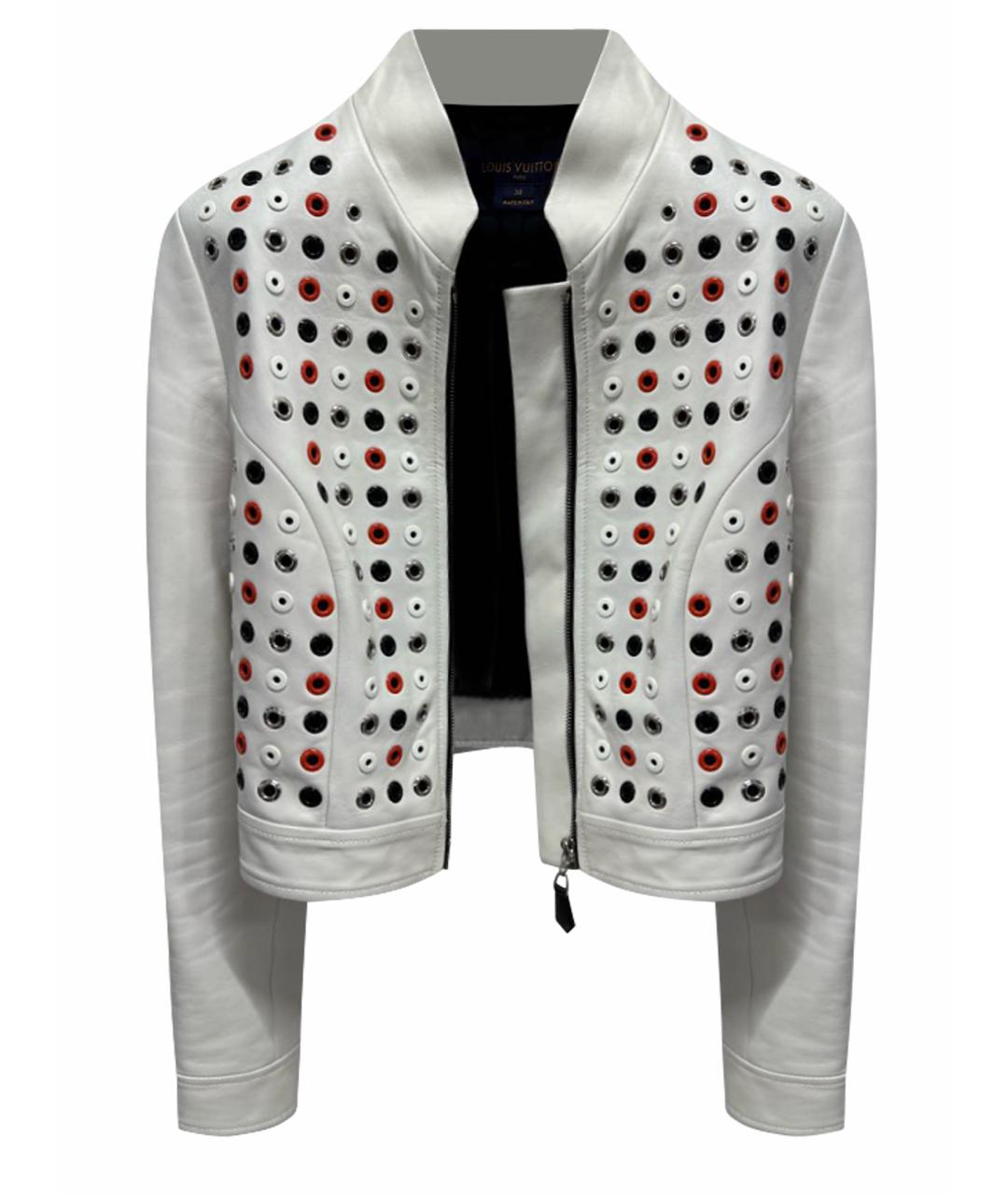 LOUIS VUITTON Белая кожаная куртка, фото 1