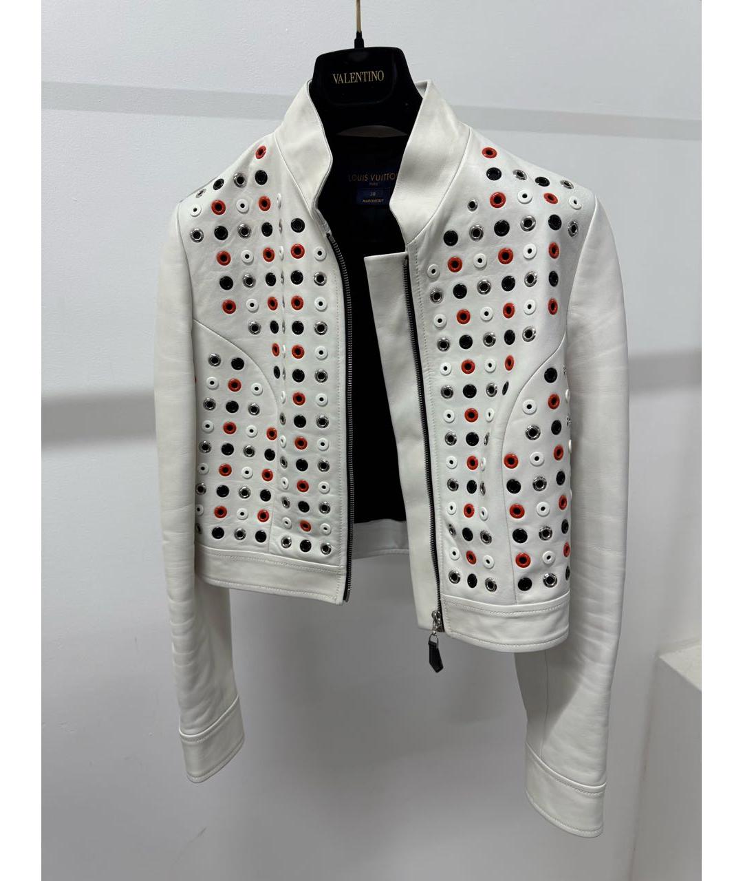 LOUIS VUITTON Белая кожаная куртка, фото 6