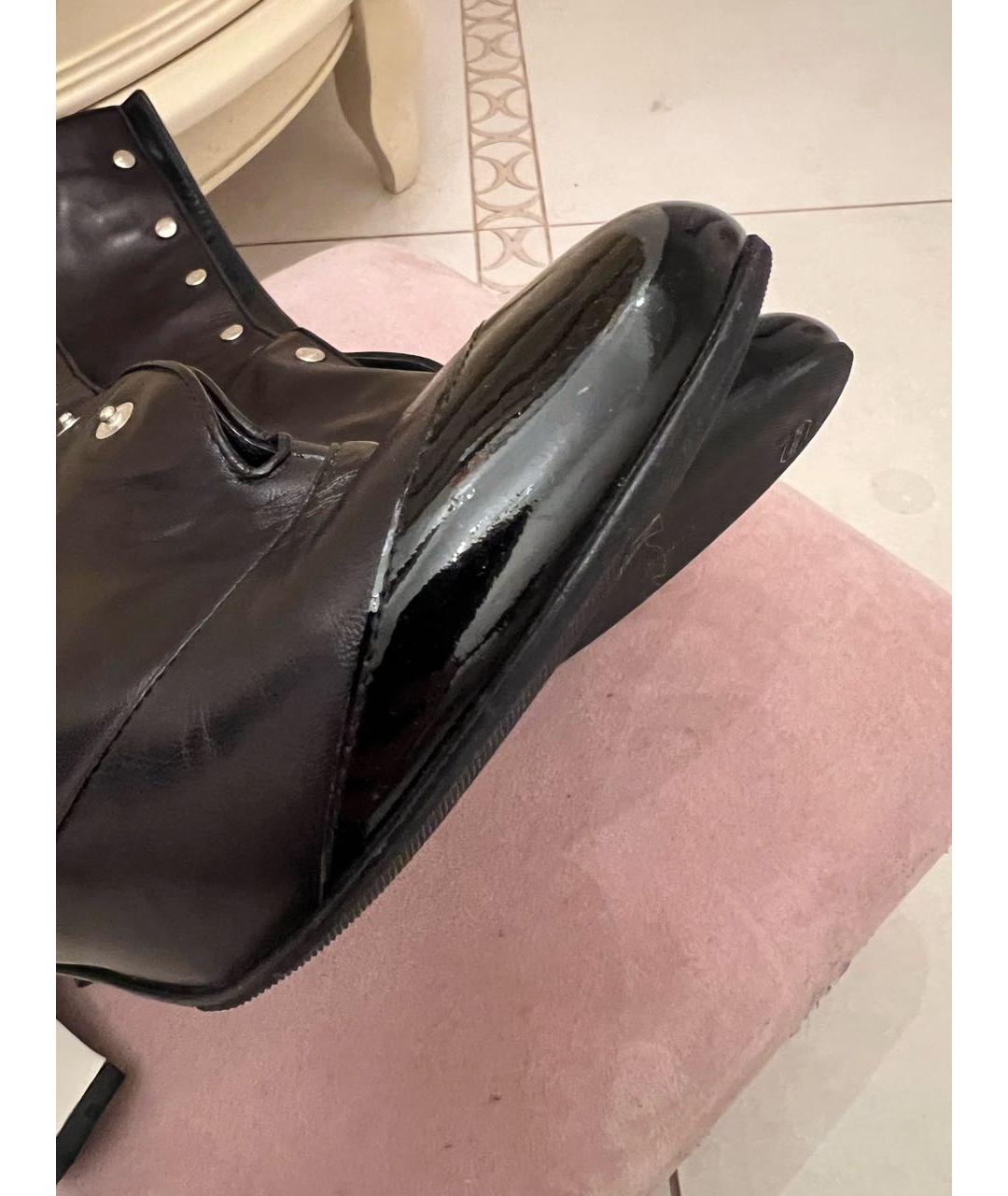 CHANEL Черные кожаные полусапоги, фото 8