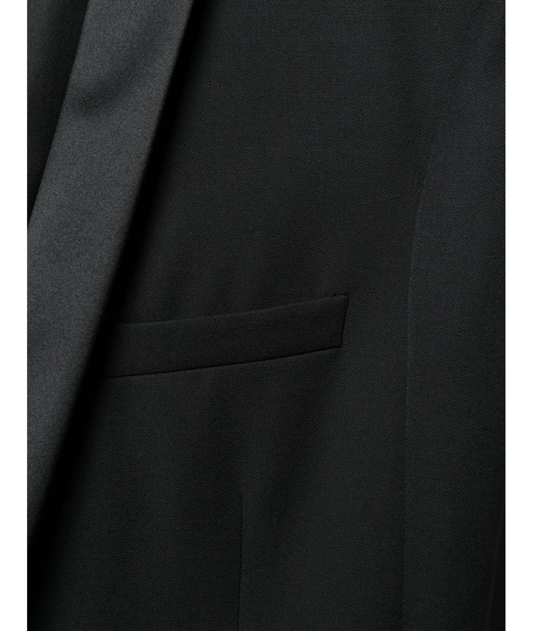 SAINT LAURENT Черный шерстяной пиджак, фото 4