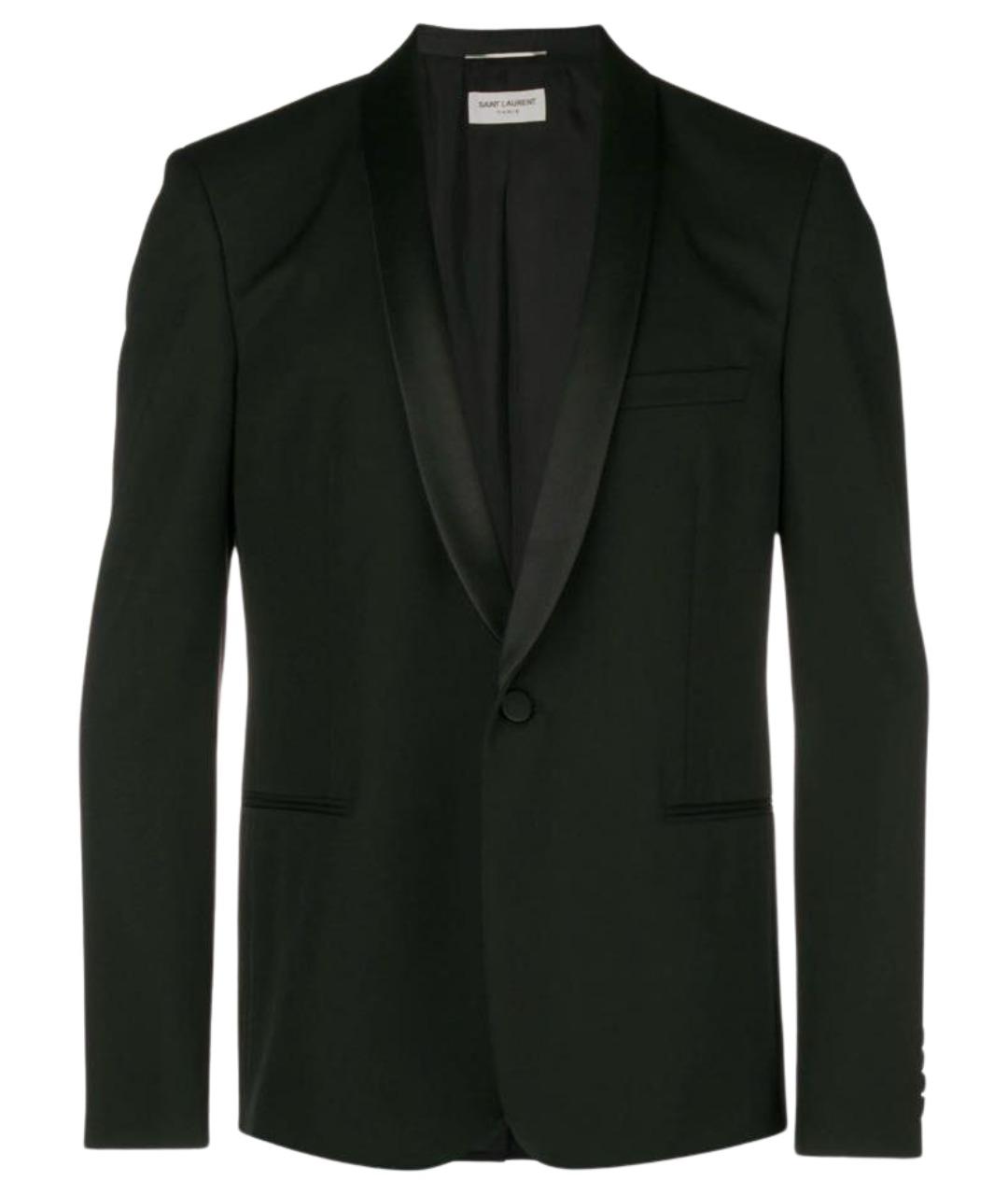 SAINT LAURENT Черный шерстяной пиджак, фото 1