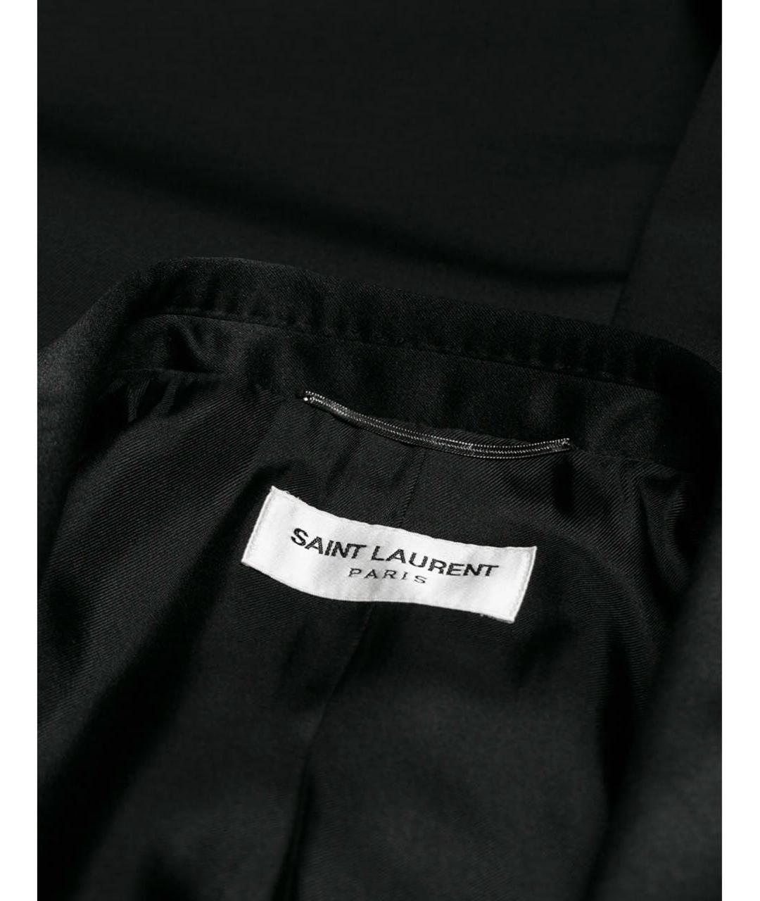 SAINT LAURENT Черный шерстяной пиджак, фото 3